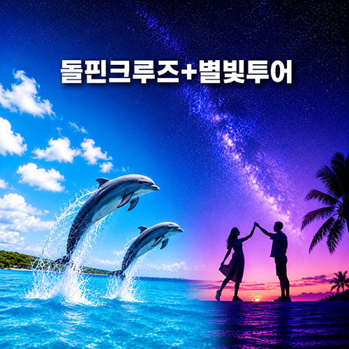 괌 별빛투어+돌핀크루즈 콤보팩 스노클링 가족 커플 여행 필수코스