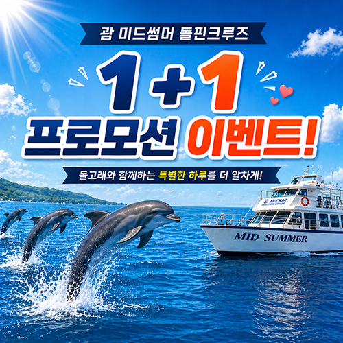 괌 미드썸머 돌핀크루즈(+패러세일링)